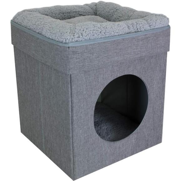 Large Cat Bed, Stackable Cat Cube, Cat House/Cat Condo, Cat Scratcher - Picture 1 of 4